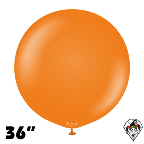 36 Inch Round Standard Orange Balloons Kalisan 2ct