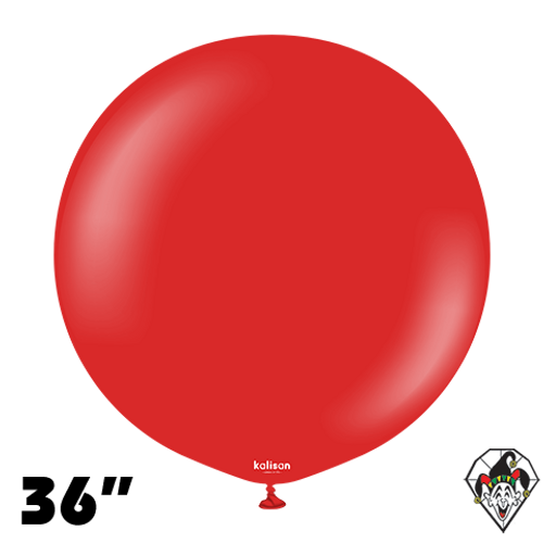 36 Inch Round Standard Red Balloons Kalisan 2ct