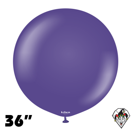 36 Inch Round Standard Violet Balloons Kalisan 2ct