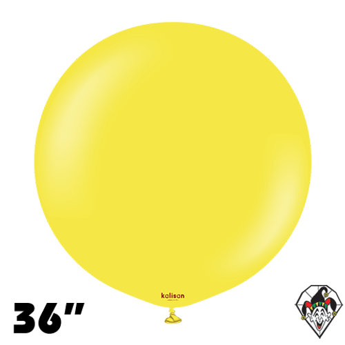 36 Inch Round Standard Yellow Balloons Kalisan 2ct