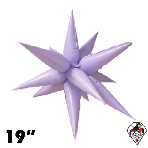 19 Inch Starburst Pastel Lilac Foil Balloon 1ct  (12 Spikes)