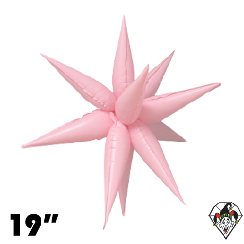 19 Inch Starburst Pastel Pink Foil Balloon 1ct  (12 Spikes)