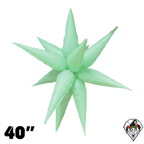 40 Inch Starburst Pastel Green Foil Balloon 1ct  (12 Spikes)