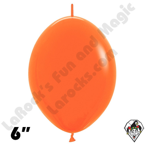 6 Inch Fashion Orange Link-O-Loon Sempertex 50ct