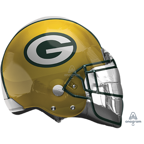 21 Inch Shape Green Bay Packers Helmet Foil Balloon Anagram 1ct