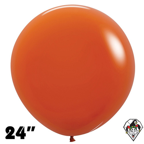 24 Inch Round Deluxe Sunset Orange Sempertex 10ct