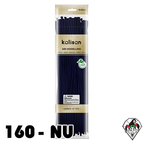 160K Nozzle Up Standard Navy Balloons Kalisan 50ct