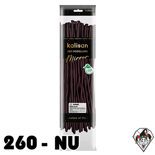 260K Nozzle Up Mirror Burgundy Balloons Kalisan 50ct