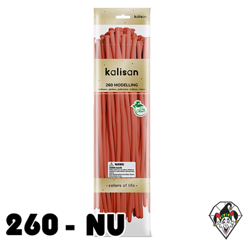 260K Nozzle Up Standard Coral Balloons Kalisan 50ct