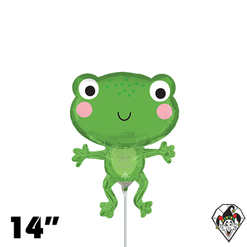 14 Inch Shape Happy Frog Foil Balloon Anagram 1ct