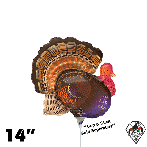 14 Inch Shape Thankful Turkey Foil Anagram 1ct - Balloon Only