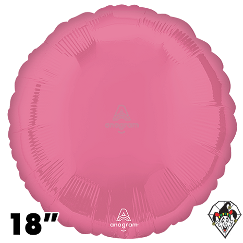 18 Inch Circle Vibrant Pink Foil Balloon Anagram 1ct