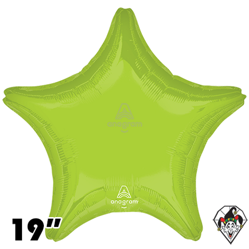 19 Inch Star Vibrant Green Foil Balloon Anagram 1ct