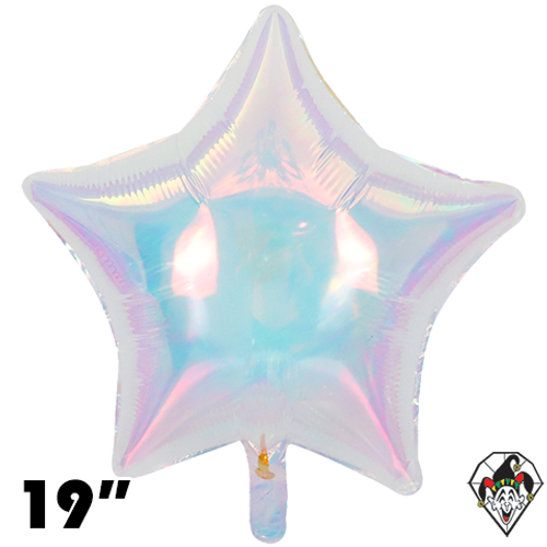 19 Inch Star Iridescent Foil Balloon 1ct