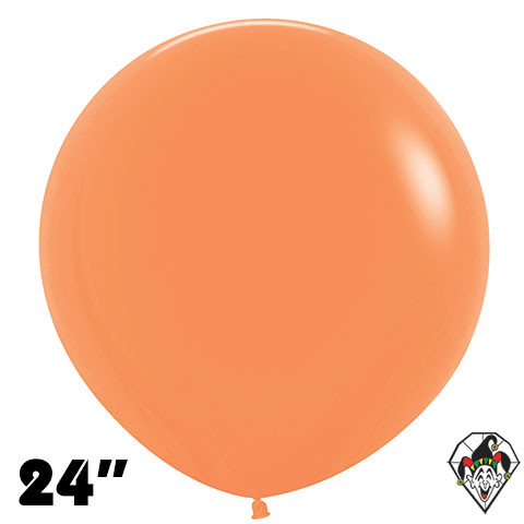 24 Inch Round Neon Orange Sempertex 10ct