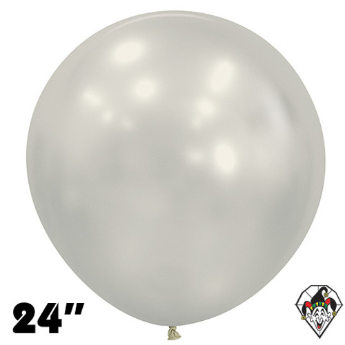 24 Inch Round Silk Oyster White Sempertex 10ct