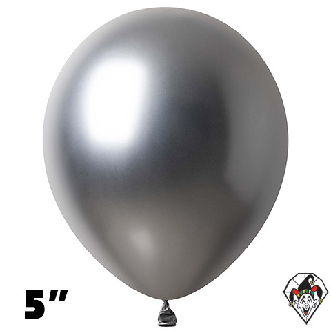 5 Inch Round Chrome Silver Britetex 100ct