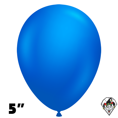 5 Inch Round Deluxe Royalty Blue Balloons Tuftex 50ct