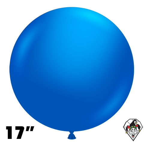 17 Inch Round Deluxe Royalty Blue Balloons Tuftex 50ct
