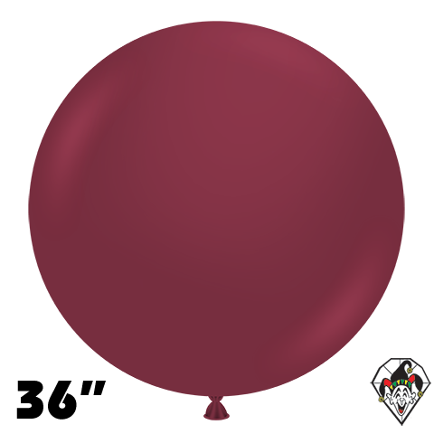 36 Inch Round Deluxe Scarlett Red Balloons Tuftex 2ct