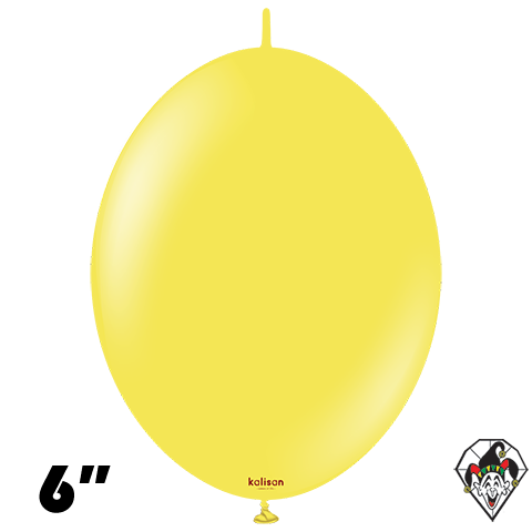 6 Inch K-Link Standard Yellow Balloon Kalisan 50ct
