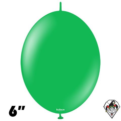 6 Inch K-Link Standard Green Balloon Kalisan 50ct