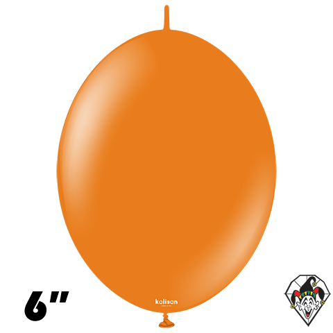 6 Inch K-Link Standard Orange Balloon Kalisan 50ct