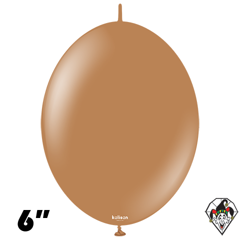 6 Inch K-Link Standard Caramel Brown Balloon Kalisan 50ct