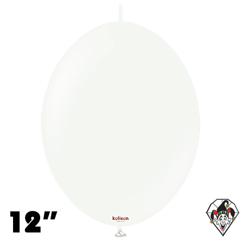 12 Inch K-Link Standard White Balloon Kalisan 50ct