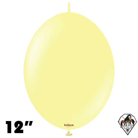 12 Inch K-Link Macaron Yellow Balloon Kalisan 50ct
