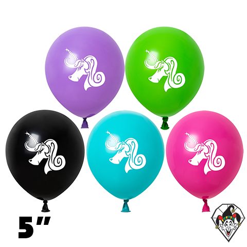 5 Inch Round Unicorn Assortment Britetex 100ct