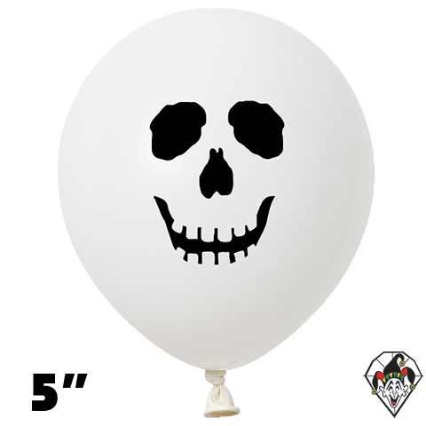 5 Inch Round Skull Face Britetex 100ct