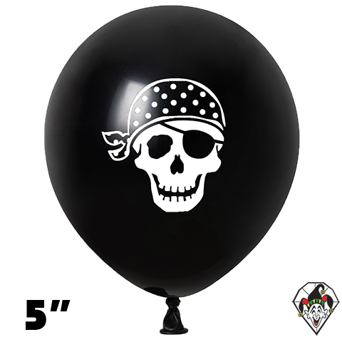 5 Inch Round Pirate Skull Britetex 100ct