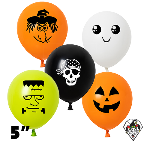 5 Inch Round Spooky Assortment Britetex 100ct