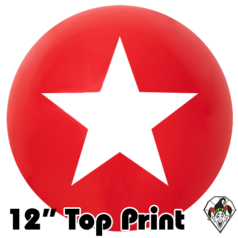 12 Inch Round Star Top Print Red Britetex 50ct