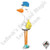 72 Inch Shape Special Delivery Stork Foil Balloon Betallic 1ct