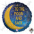 18 Inch Round Moon And Back Foil Balloon Betallic 1ct