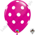 11 Inch Round Assortment Big Polka Dots Wild Berry & Pink Balloon Qualatex 50ct