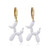 Balloon Dog White Earrings