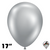 17 Inch Round Effects Silvery Balloons Tuftex 25ct