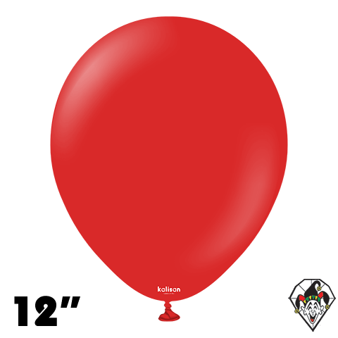 12 Inch Round Standard Red Balloons Kalisan 100ct
