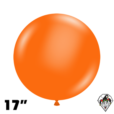 TUFTEX 17 Inch Round Standard Orange Balloons 50ct