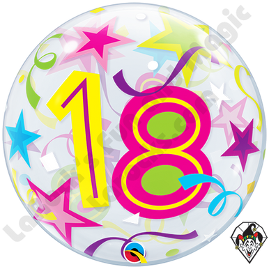 Balão De Festa Bubble 22 56cm - Baby Boy Lua E Estrelas - 1 Unidade Qualatex Outlet Rizzo