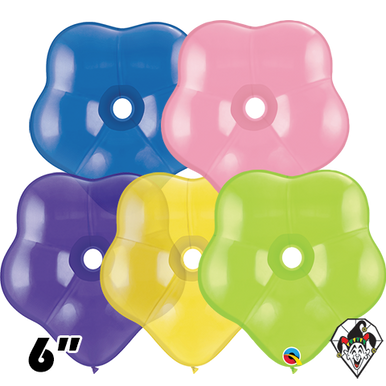 .com: Geo Blossom Flower Shaped Spring Assorted Qualatex Latex 6  Balloons x 25 : Home & Kitchen