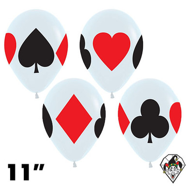 11 Inch Round Card Suits Sempertex 50ct