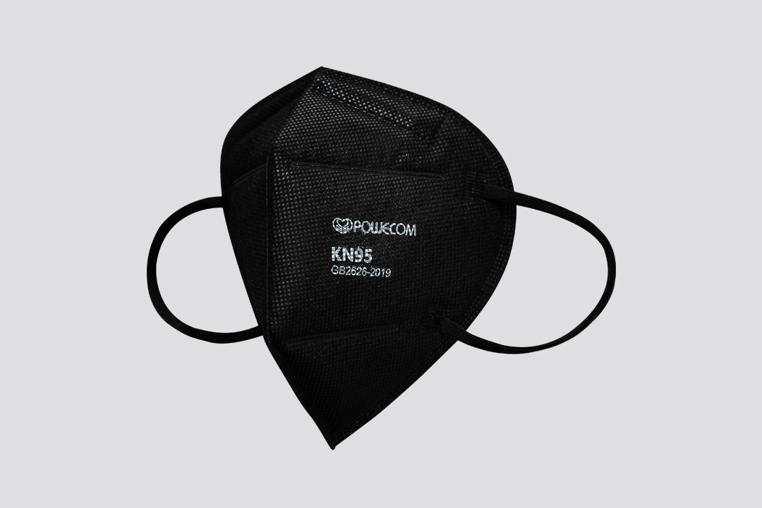 ウアモウ　仮面　ブラック　マスク Black KN95 Face Mask - Powecom - CE Certified - FDA Authorized