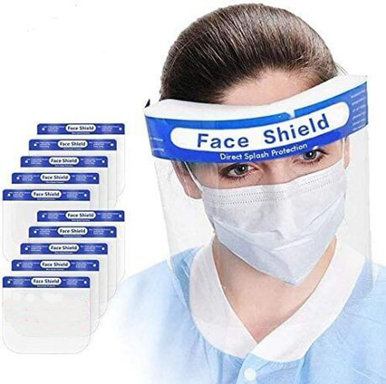 DemeTECH Corporation Surgical Disposable Face Mask ASTM Level 3, 10 Pack, Blue, Regular