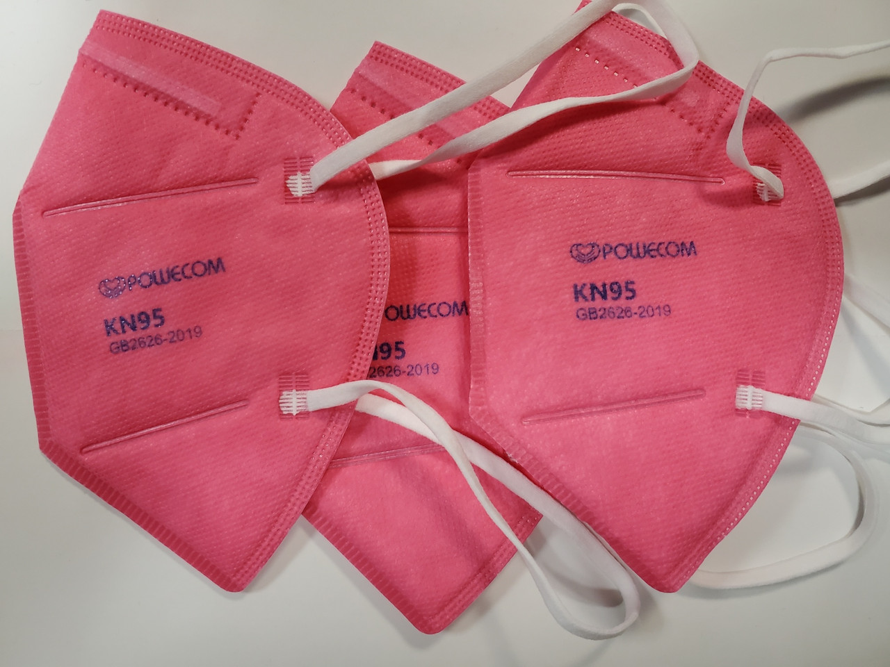 Gray Color Powecom ® KN95 Respirator Mask - Headband Style - 10 Masks Per Pack- Made To The NEW GB2626-2019 Standard With Better Breathability - Foto 4