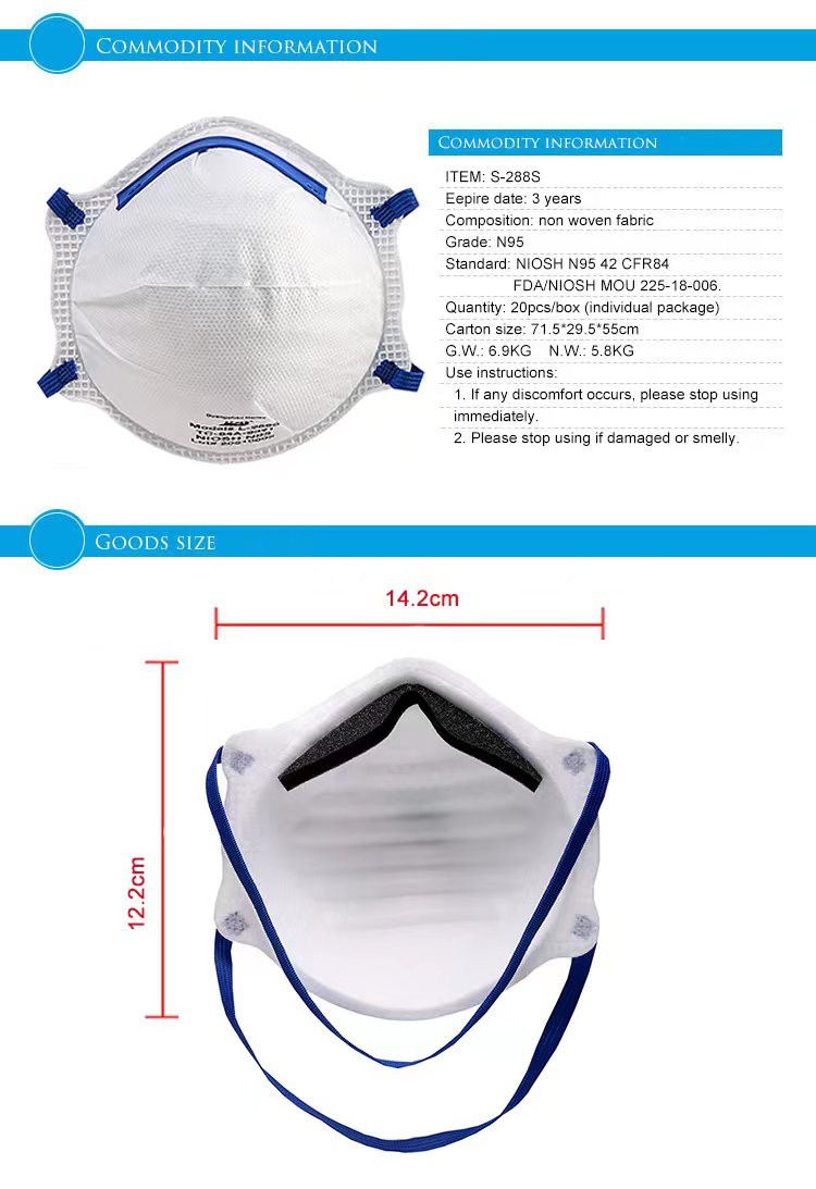 Harley N95 Model S-288 Respirator Mask | NIOSH TC-84A-9380