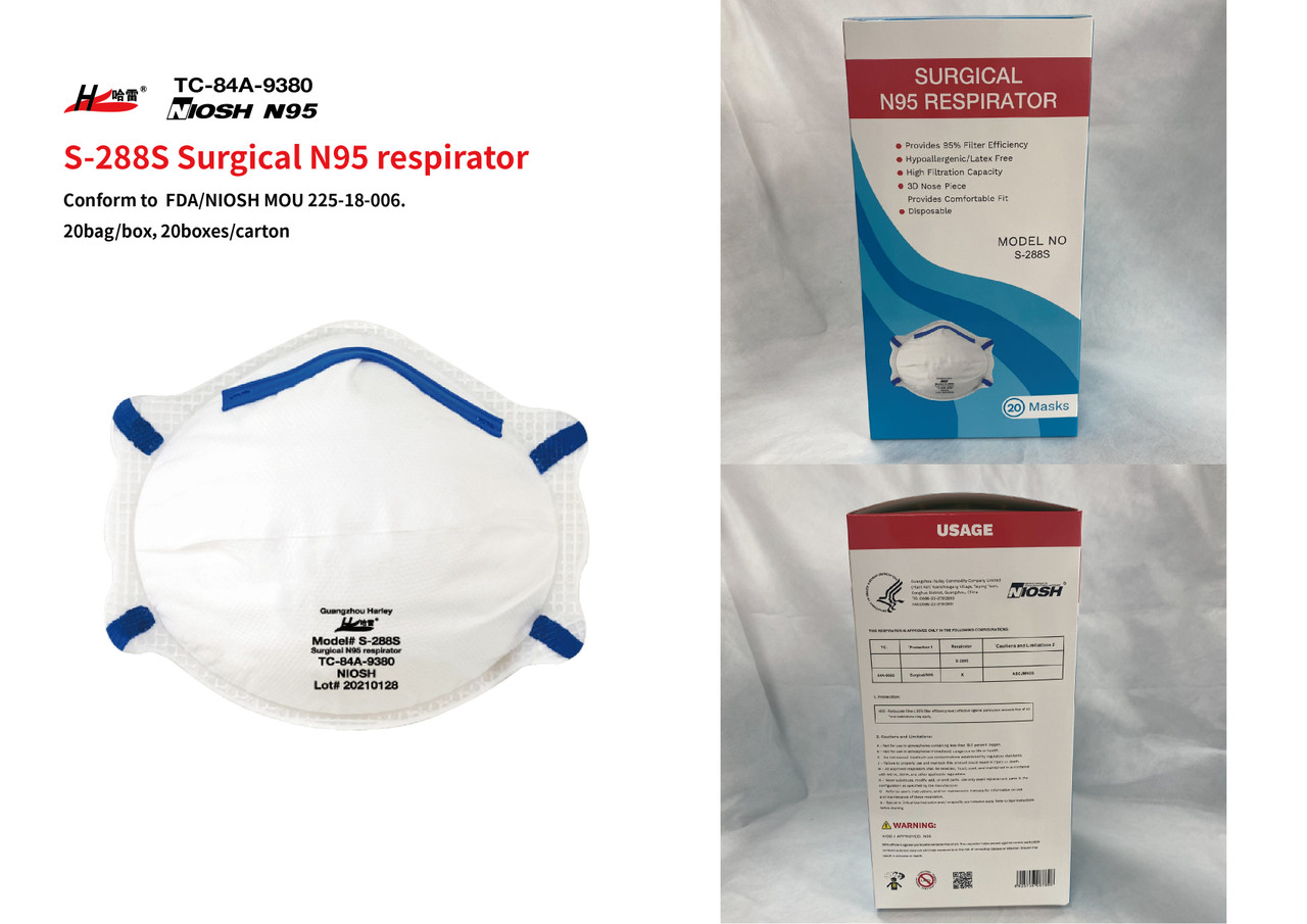 Harley N95 Model S-288 Respirator Mask | NIOSH TC-84A-9380